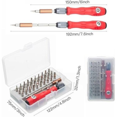 Red 32 in 1 Multi-Purpose Precision Screwdriver Set - 2