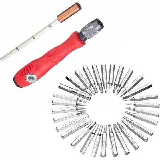 Red 32 in 1 Multi-Purpose Precision Screwdriver Set - 4