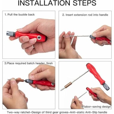 Red 32 in 1 Multi-Purpose Precision Screwdriver Set - 5