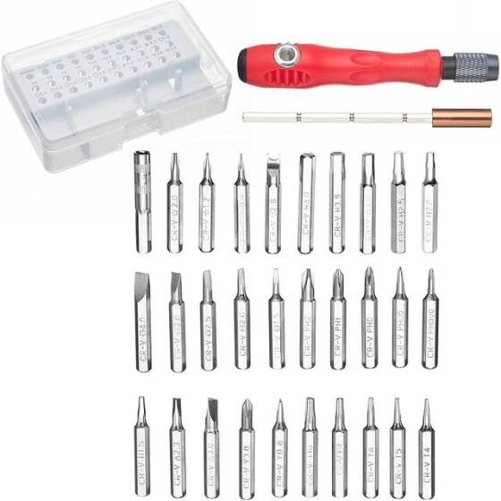 Red 32 in 1 Multi-Purpose Precision Screwdriver Set - 6