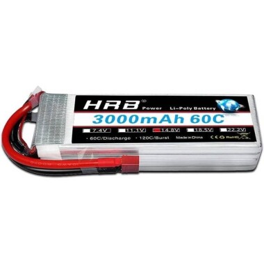RED 3300MAH 2S 7.4V 25C High Power High Quality Model Airplane LIPO Battery XT60 Female - 1