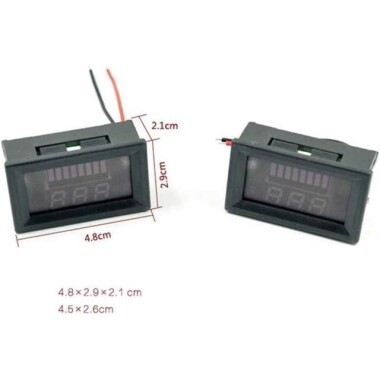 Red 72V Dual Display Automatic Identification Waterproof Voltage Meter - 4