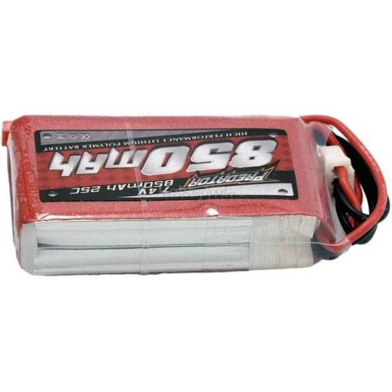 RED 850MAH 2S 7.4V 25C High Power High Quality Model Airplane LIPO Battery T Female - 4