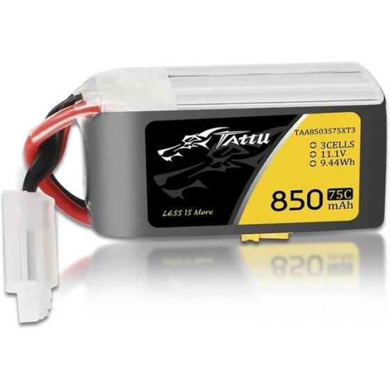 RED 850MAH 3S 11.1V 25C High Power High Quality Model Airplane LIPO Battery JST Female - 1