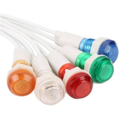 Red AC220V 10mm XD10-6 Small LED Signal Indicator Light With 20cm Cable - 2