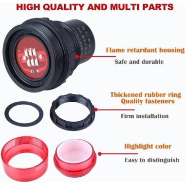 Red AC/DC24-36V 30mm BD0803 Explosion-Proof Anticorrosive Indicator Light - 3