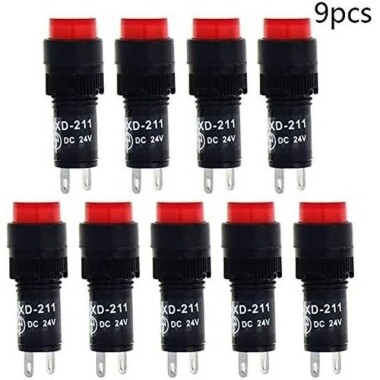 Red AC/DC24V NXD-211 Small LED Signal Indicator Light - 2