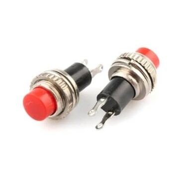 Red DS-314 10mm Lock-Free Momentary Self-Reset Small Push Button Switch - 2
