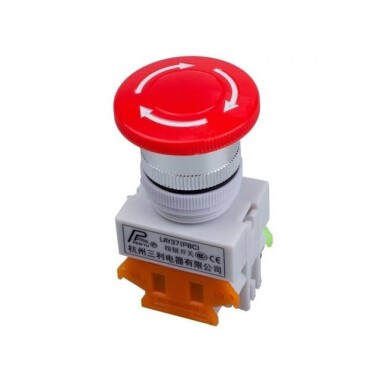 Red Mushroom Cap LAY37-11ZS 1NO 1NC DPST Emergency Stop Push Button Switch AC 660V 10A Switch Equipment Lift Elevator Latching Self Lock - 2
