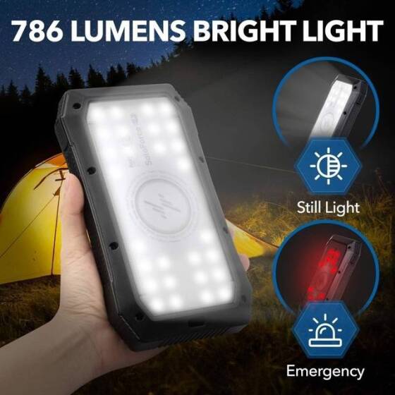 Red Removable Solar Energy Charger Quick Charge 2000MA - 3