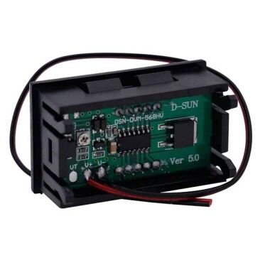 Red Two-Wire 0-56 Inch DC5V-120V DC Digital Display Voltmeter For Car Bicycle Motorcycle - 2