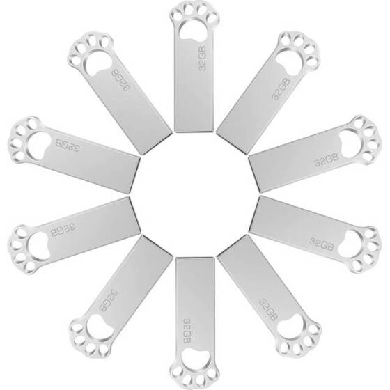 Robot Cube Silver U101 MINI Waterproof U Disk USB2.0 32GB - 1