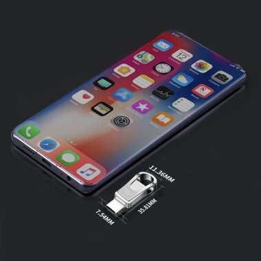 Robot Cube Silver U305 360° Rotate U Disk USB3.2 128GB - 3