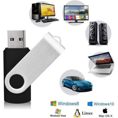 Robot Cube Silver U305 360° Rotate U Disk USB3.2 16GB - 2