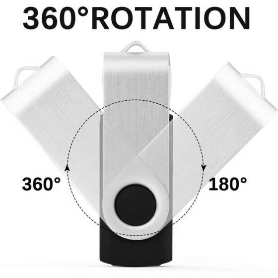 Robot Cube Silver U305 360° Rotate U Disk USB3.2 16GB - 3