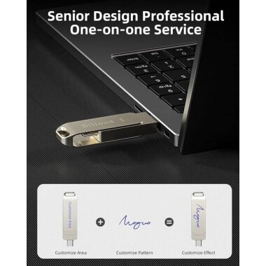 Robot Cube Silver U305 360° Rotate U Disk USB3.2 256GB - 2