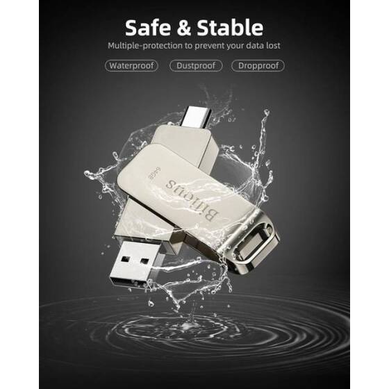 Robot Cube Silver U305 360° Rotate U Disk USB3.2 256GB - 5