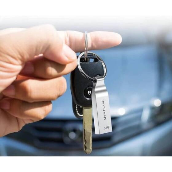 Robot Cube Silver U306 High-Speed Waterproof U Disk USB3.0 64GB - 3