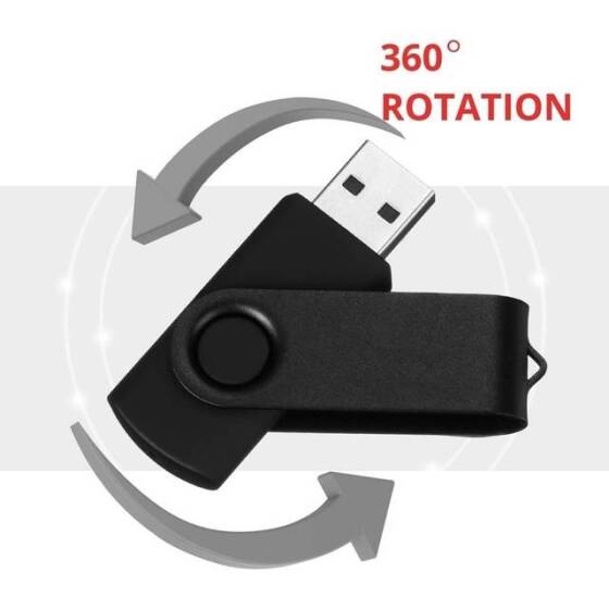 Robot Cube U103 Black ABS 360° Rotate U Disk USB2.0 64GB - 3