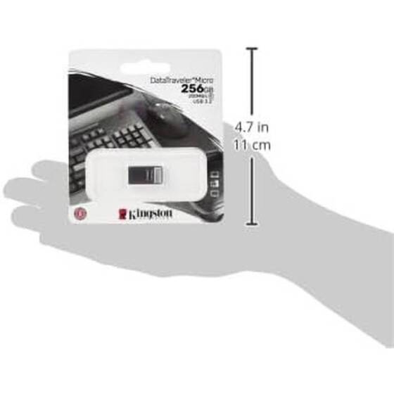 Robot Cube U402 Silver USB3.2 Gen1+Micro U Disk 256GB - 4