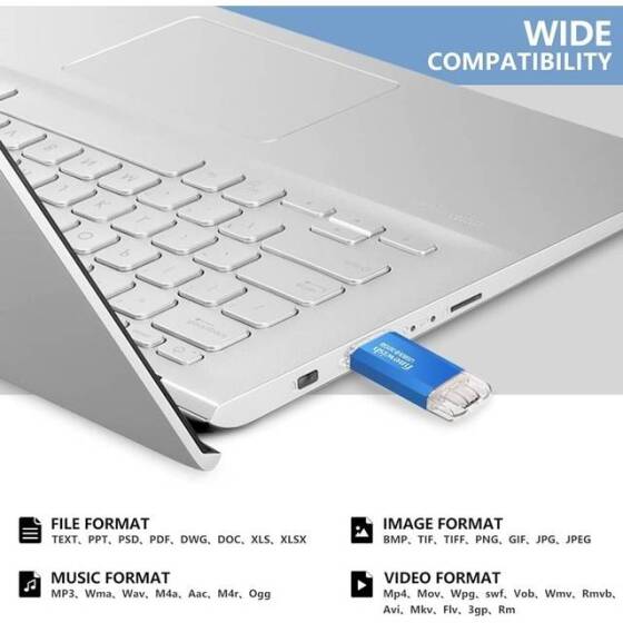 Robot Cube U406 Silver USB3.2 Gen1+Type-C U Disk 32GB - 2