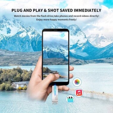 Robot Cube U410 Flame Red USB3.1+Type-C Encryption U Disk 128GB - 5