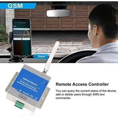RTU5034 2G GSM Gate Opener Access Relay Switch Remote Control by Free Call Home Alarm System Security for Automatic Door Opener - 7