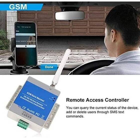 RTU5034 2G GSM Gate Opener Access Relay Switch Remote Control by Free Call Home Alarm System Security for Automatic Door Opener - 7