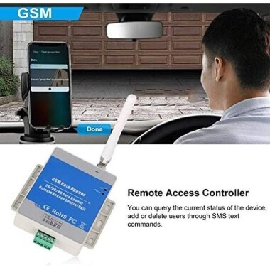 RTU5034 2G GSM Gate Opener Access Relay Switch Remote Control by Free Call Home Alarm System Security for Automatic Door Opener - 8