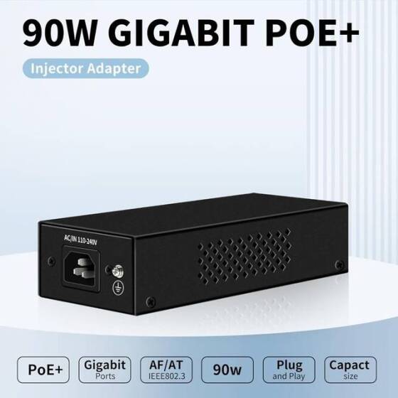 SDAPO PSE90G 90W Gigabit PoE Injector US Plug - 2