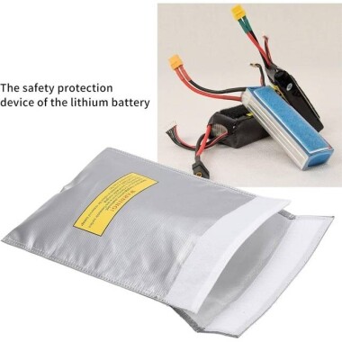 Silver Lithium Battery Explosion-Proof Bag/Protection Bag Size: 180x230mm - 4