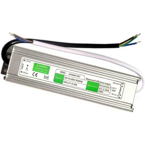 Silver Waterproof Power Supply 120W 24V 5A - 4