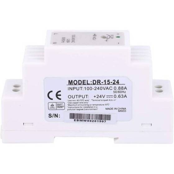 Silver Waterproof Power Supply 15W 24V 0.63A - 4