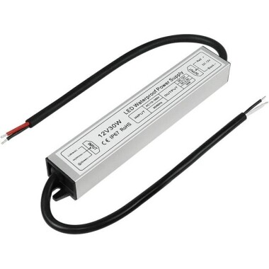 Silver Waterproof Power Supply 30W 12V 2.5A - 1