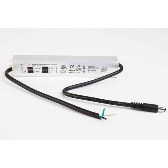Silver Waterproof Power Supply 36W 12V 3A - 5