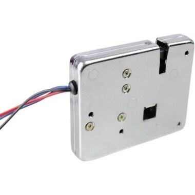 Silver XG- 08 DC12V 1-8A Small Electromagnetic Lock Four Wire With Feedback UnLock Recoil - 4