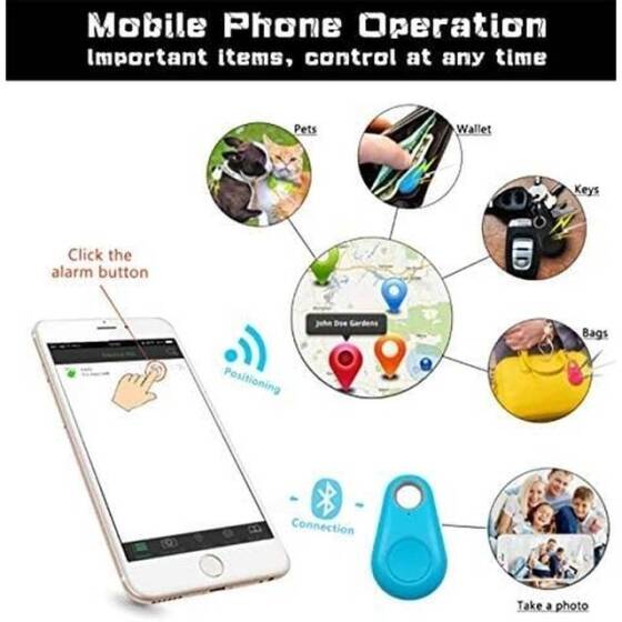 Smart Mini GPS Tracker Anti-Lost Waterproof Bluetooth Tracer For Pet Kids - Black (With CR2032 Battery) - 6