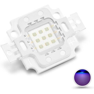 SMD 10W High Power LED Bulb 365-370nm Purple - 1