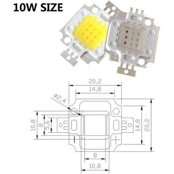 SMD 10W High Power LED Bulb 730nm Infrared - 5