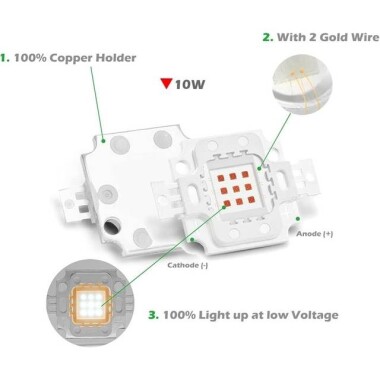 SMD 10W High Power LED Bulb Yellow - 3