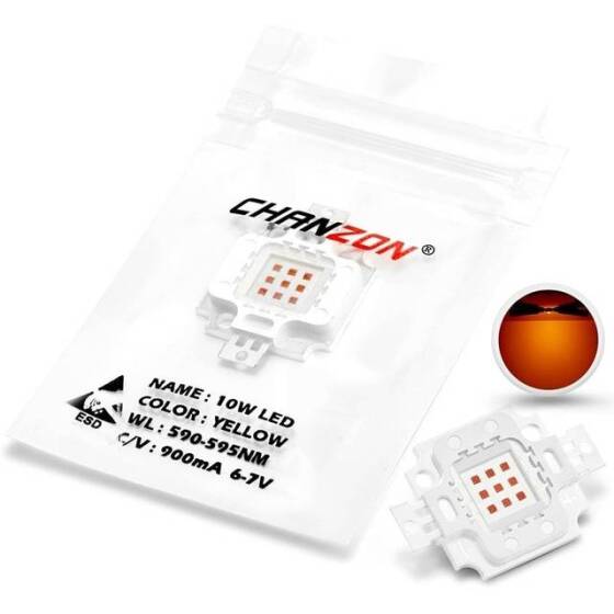 SMD 10W High Power LED Bulb Yellow - 4