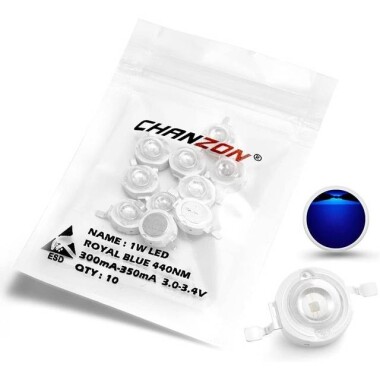 SMD 1W High Power LED Bulb Plant Blue - 2