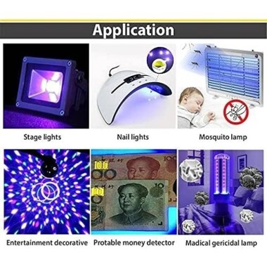 SMD 3W High Power LED Bulb 365-370nm Purple - 5