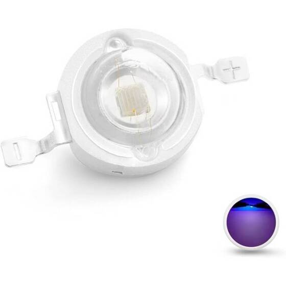 SMD 3W High Power LED Bulb 405-410nm Purple - 1