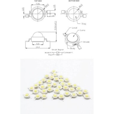 SMD 3W High Power LED Bulb Natural White - 3