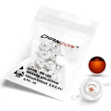 SMD 3W High Power LED Bulb Orange - 1