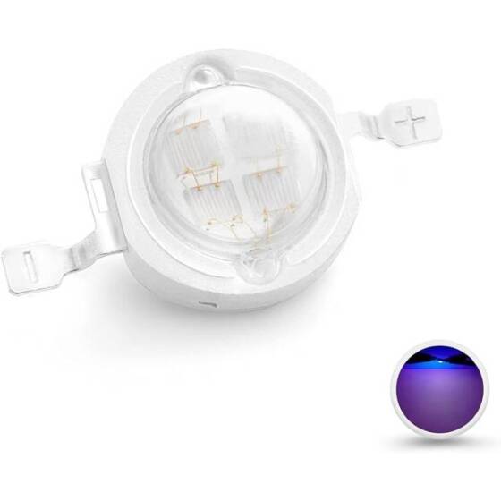 SMD 5W High Power LED Bulb 365-370nm Purple - 1