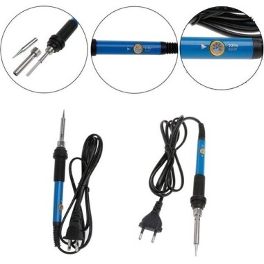 High Quality Adjustable Temperature Straight Plug Soldering Iron 60W Voltage Regulation Range 110-240V US Plug 110V - 3