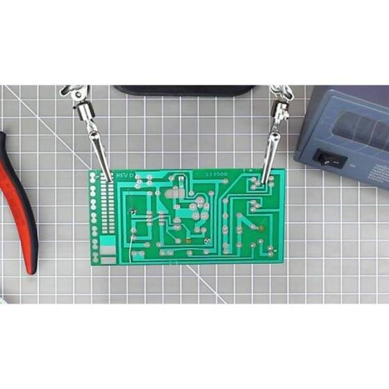 Soldering Starter Tool Kit - (30W Iron, Solder, Sponge, Helping Hand) - 3