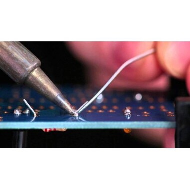 Soldering Starter Tool Kit - (30W Iron, Solder, Sponge, Helping Hand) - 4